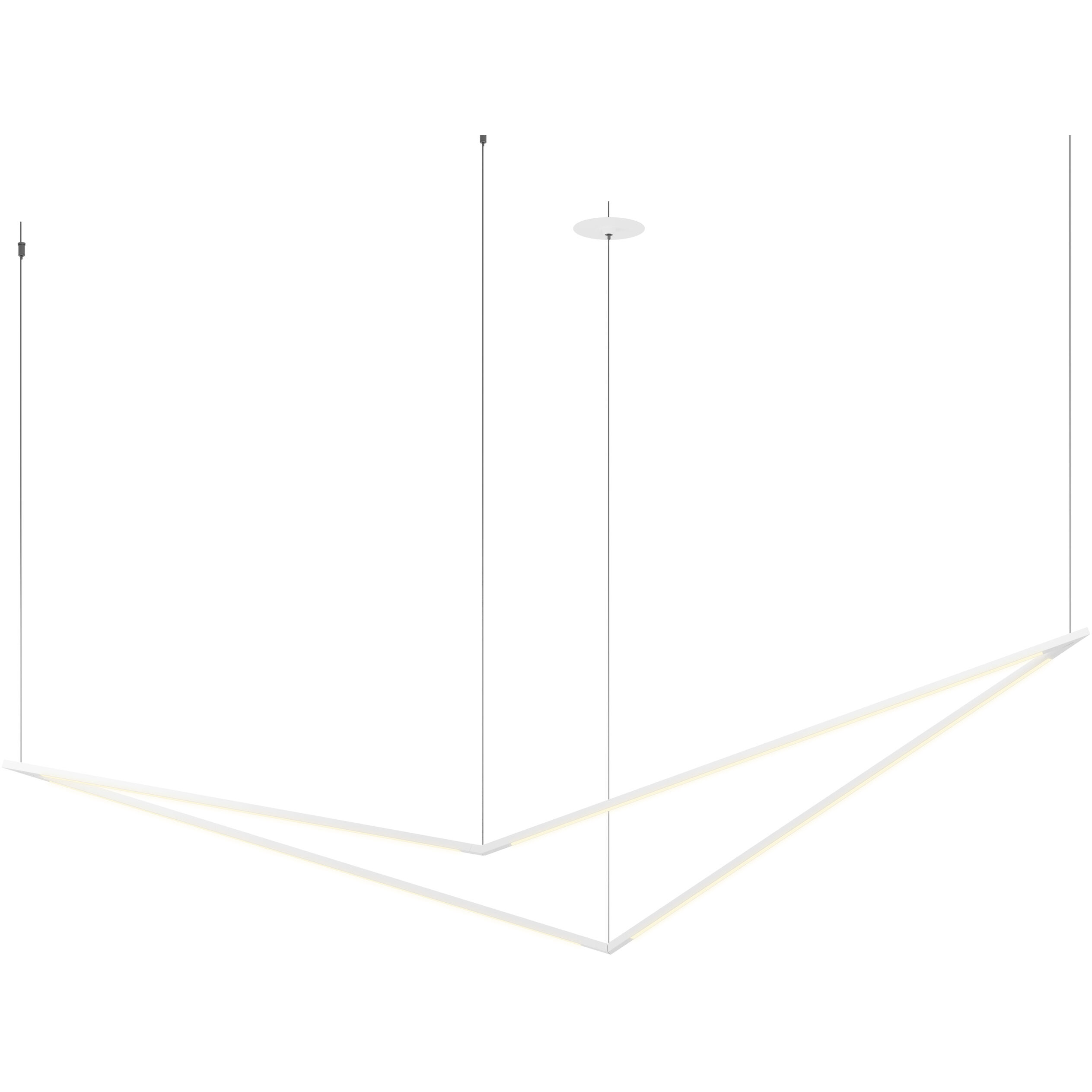 Z-Bar LED 22 inch Matte White Pendant Ceiling Light, Bird